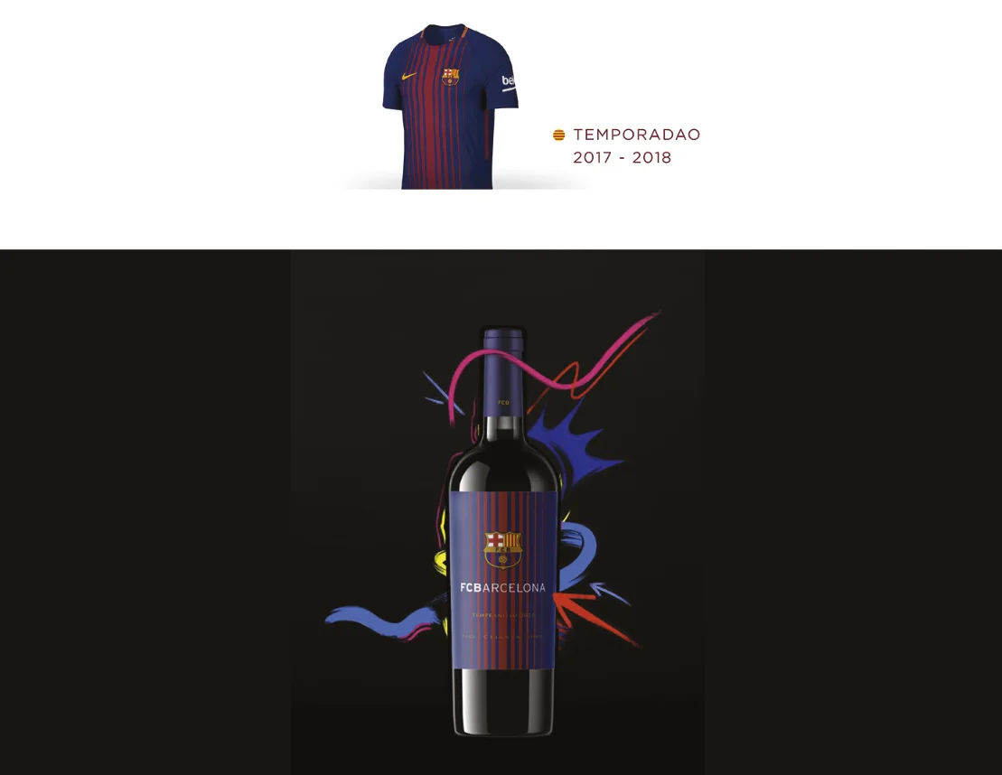 Camiseta oficial del FC Barcelona — base del diseño de etiquetas