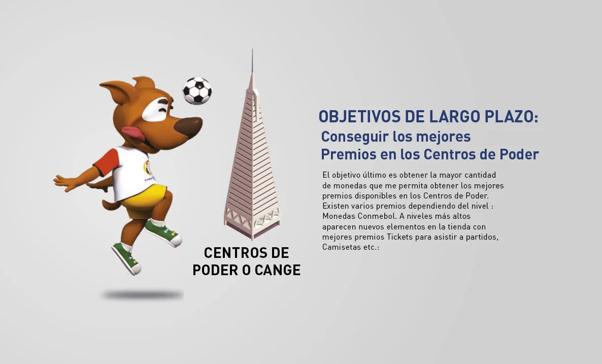 Objetivo de largo plazo: recompensas, premios y Centros de Poder o Canje